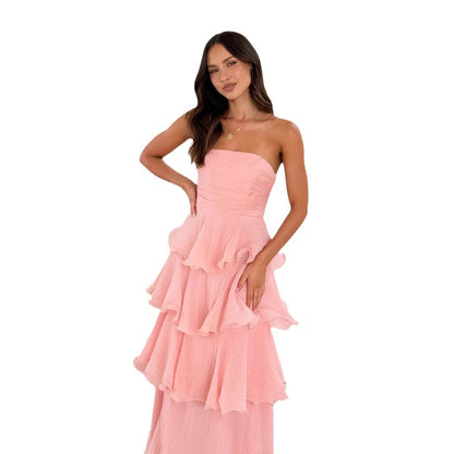 Women's Tube Top Backless Cake Dress